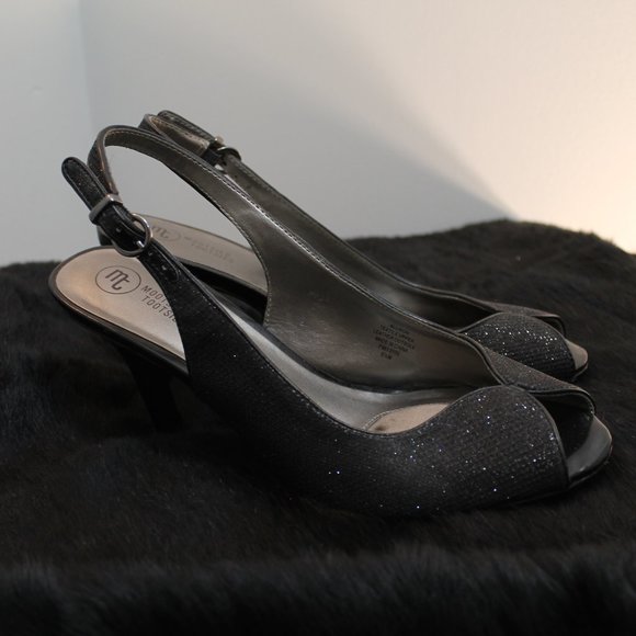 black glitter heels - Picture 4 of 4